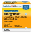HealthCareAisle Allergy Relief - Levocetirizín Dihydrochlorid Tablety USP, 5 mg, 160 tabliet, Original Prescription Strength Alergy Medication, 24-hour Relief, 80 gróf (Pack of 2)