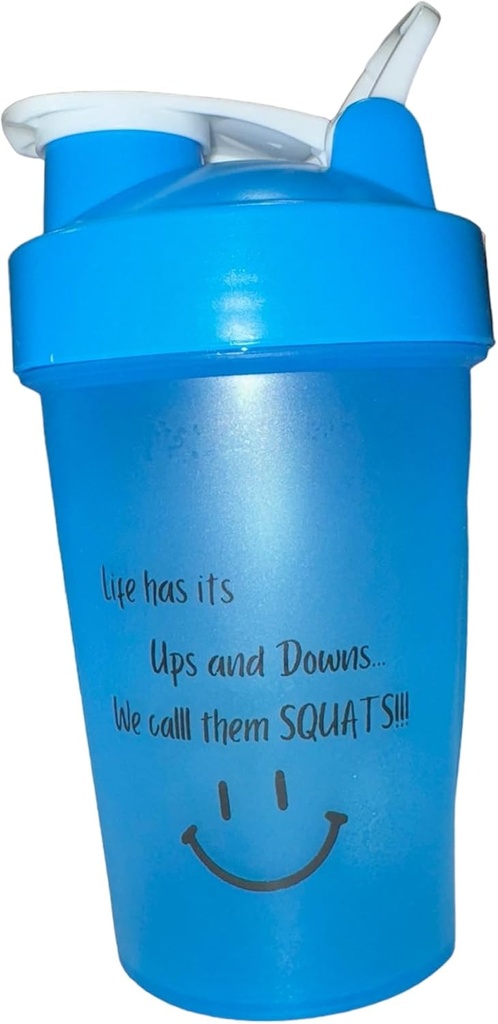 Protein Shaker fľaša, ShakeELITE - 13oz BPA-free Blender s bezpečným nechtom-Proof Vid & Mixing Ball - ideálny pre gym, fitness, a on-the-Go Nutrition BLUE