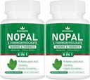 Super Nopal 1600mg, Prickly Pear Supplement with R-Alpha Lipoic Acid, Turmeric,120 Capsules (60 Servings)