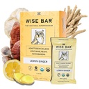 Múdry Bar Adaptogen Mushrom Nutrition Bars with Reishi, Lions Mane & Ashwagandha, Organic Vegan & Gluten Free Snacks for Natural Focus, Energy & Imunity Support, Lemon Ginger Flavor, 12 Count