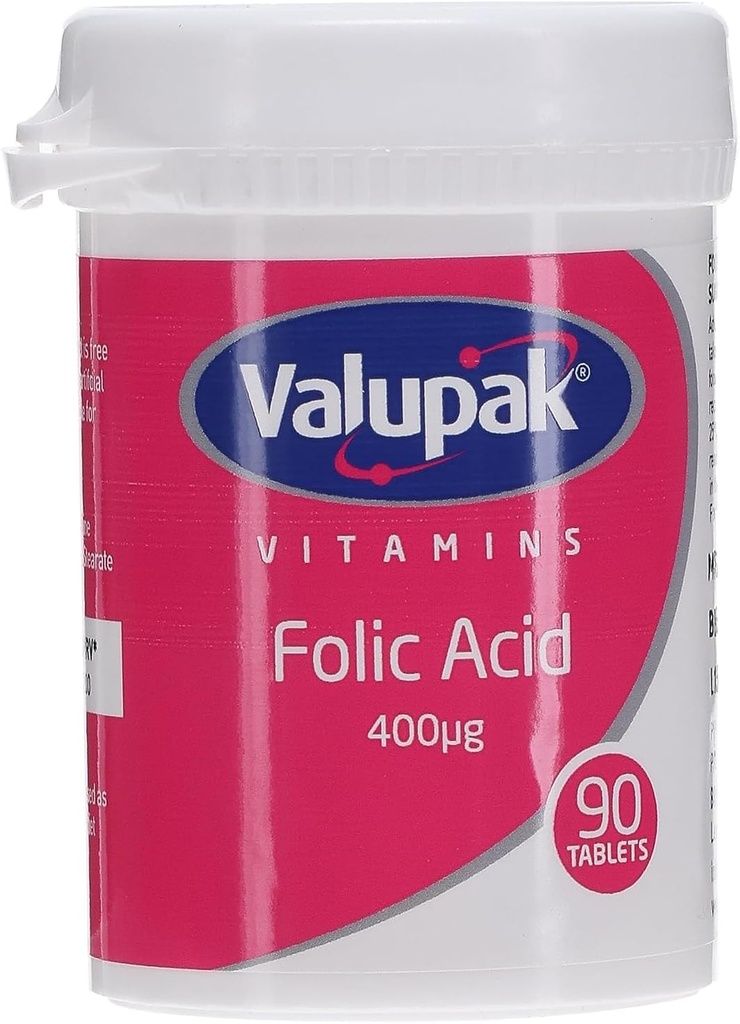 Valupak Vitamíny Doplnky Kyselina listová 400mg 90 Tablety
