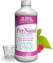 Pochovaný Treasure Prenatal Plus DHA Complete, 16 oz Orange Banana chuť, vysoká potencie Liquid Formule Supplement for Before, During, Post Gravidita, Natural DHA Omega3 Železo Vegetarián Bezpečný w/Dose pohár