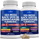 NEW AGE More Moss Kapsule Čierne Semeno olej Ashwagandha Turmerica Bladderwrack Burdock - s Manuka, med púpava, ACV čierne korenie bez lepidla