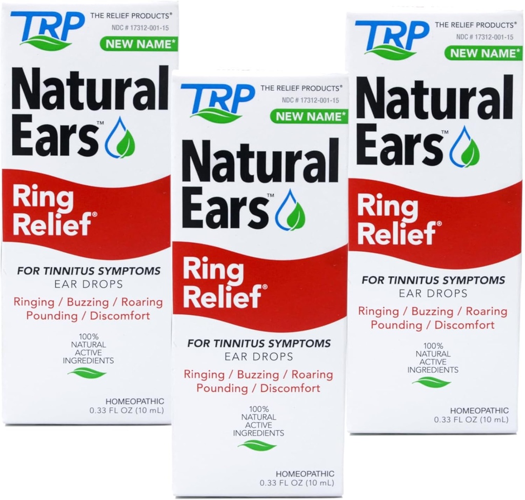 Relief prsteň Homeopatické kvapky do ucha - 0,33 OZ, balenie po 3