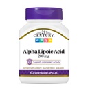 21. storočie Zdravotná starostlivosť Alpha Kyselina lipová 200 mg, 60 gróf Vegetariánske kapsuly