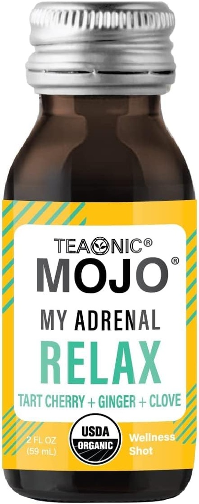 TEAONIC Adrenal and Immune Support Wellness Shots Combo, Pack of 24 Wellness Shots - My Adrenal Mojo and My Imunity Mojo