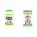 Orgain Organic Plant- Based Protein Powder + Superfoods Greens Powder Bundle (1.59lb + 0.62lb)