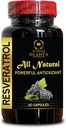RESVERATROL EXTRACT - Imunitný systém obrany, Imunitná podpora doplnok, Antioxidanty s imunitnými posilňovačami, Energetické doplnky pre seniorov, Imunitná podpora kapsúl - 1 Fľaša 60 Kapsule