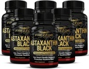 FREZZOR Astaxantin Black s UAF1000+ Super Antioxidant, Podporuje srdce, zdravie očí a mozgu, Anti-Aging Skincare & Cellular Protection, 12mg Astaxantin per Serve, 360 Softgels, 6 Mesiac dodávky