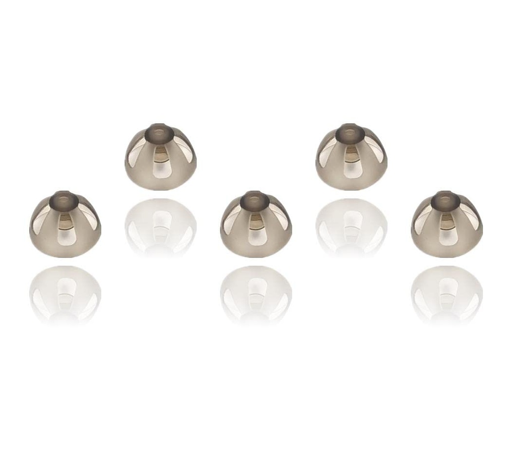 Rezound Sure Fit sluchové pomôcky Domes Smoky šedá Tipy Ušné kusy pohodlné pre otvorené Fit BTE zvuk zosilňovač PSAP Kit neviditeľné 10mm (L x 5)