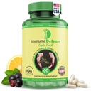 Imunitná podpora doplnok - prírodné a organické imunitné boostery pre dospelých - Imunita podpora s vitamínom C a vitamín D, cesnak, zázvor, citrón, bazy, selén a zinok - 60 Kapsule