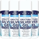 Koloidné striebro Gél Extra sila - 35ppm Aktivovaný koloidné striebro Gél pre maximálnu potenciu - Made in USA - Štruktúrovaná formula v pohodlnom 4 balení