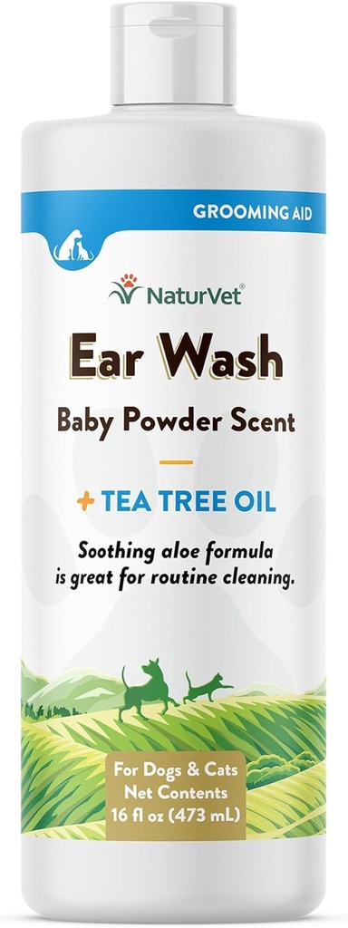 NaturVet Ear Wash Liquid Supplement for Psy & Mačky 