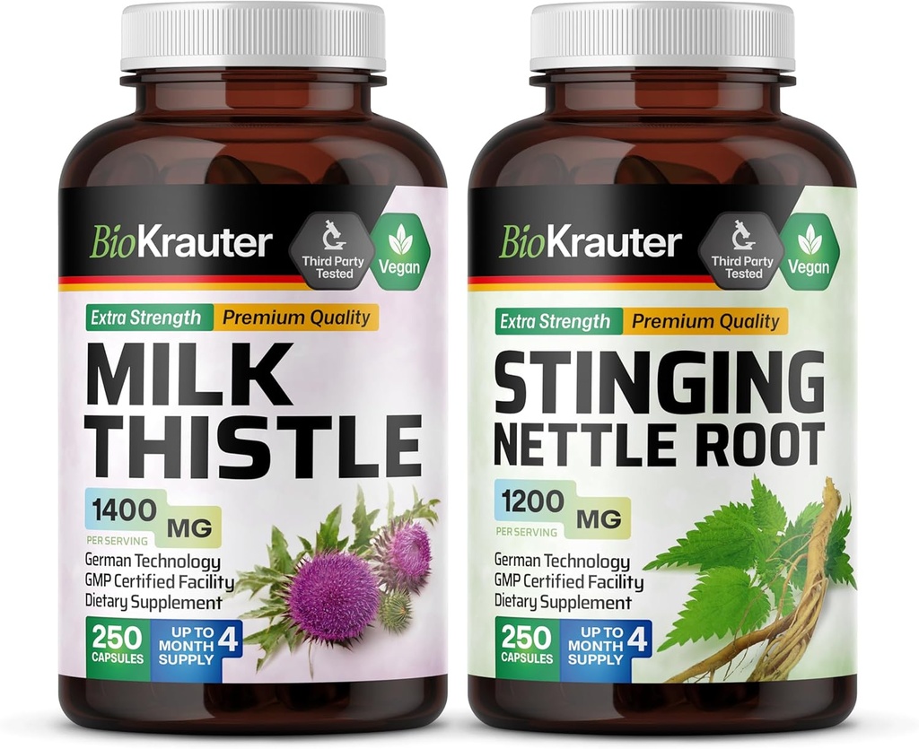 BIO KRAUTER Milk Thitle 250 Kapsule & Stinging Nettle 250 Kapsule