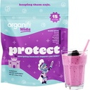 Organizovanie Deti: Chrániť - Každý deň Imunitná podpora pre deti s bazami, Acerola Cherry a Zinok - Berry Ochutené Imunita Powder - Plant-Based, Vegan, a žiadne lepidlo, Dairy alebo Soy - 15 Služobné