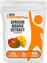 BulkSupplements.com African Mango Extract Powder - Irvingia Gabonensis, African Mango Powder - Gluten Free, 1,2g per Serving, 1kg (2,2 lbs) (Pack of 1)