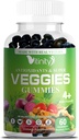 VITINITY Made with Real Super Veggies Delicious Gummy Supplement,Men,Women & Kids(60 Žuvačky),30 Veggies,Herbs,Ovocie a rastlinné vitamíny,Non-GMO,Pectin-Based,Gluten-Free,No more Pills (30 Day Supply)