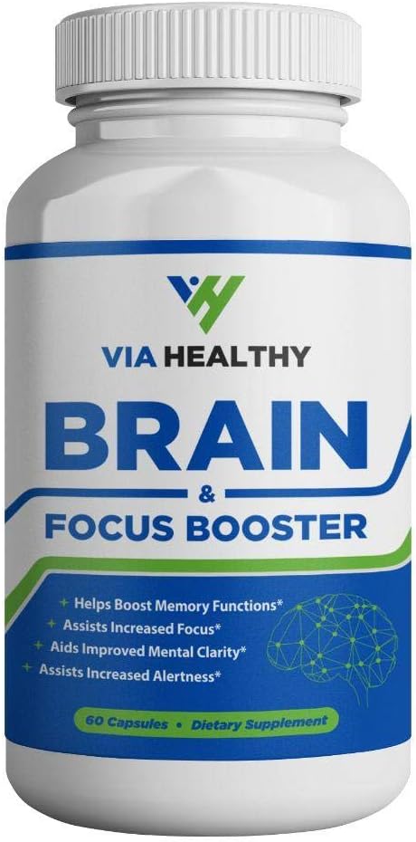 Mozog & Focus Booster by Via Healthy - zvýšiť zameranie, zvýšenie koncentrácie, zlepšiť pamäť a jasnosť, zvýšenie mysle, Ginger Extract