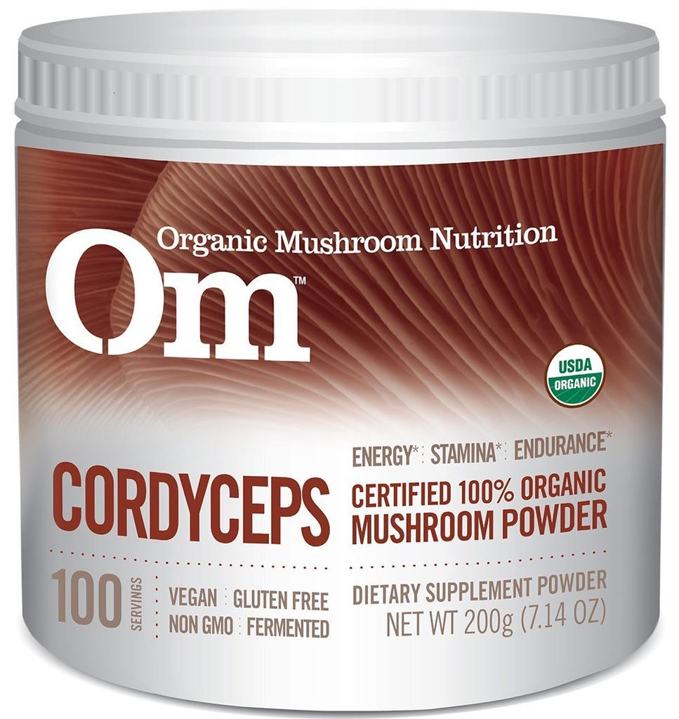 OM Organic Mushroom Superfood Powder, Cordyceps, 100 Servings, Energy and Endurance Suplement, 7.05 Ounce (Pack of 1)