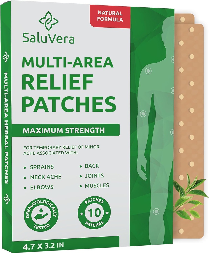 Patches - Extra veľké tepelné záplaty - Maximálna sila Prírodné svalovina a spoločné úľava chrbta - Rýchle, jemne na koži, horúce záplaty pre chrbát, plece, krku, kolená a nohy,10 balenie (L)