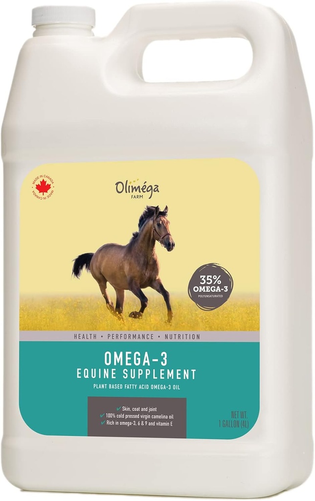 Camelina olej pre kone, 1 Gallon by Olimega Farm 