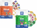 NATPAT FocusPatch (1 balenie) a ZenPatch (1 balenie) Bundle - 24 Zaostrenie zväčšujúce nálepky a 24 Pokojné Posilnenie Nálepky - Chemické bez, Prírodná úľava pre zaostrenie a podpora nálady