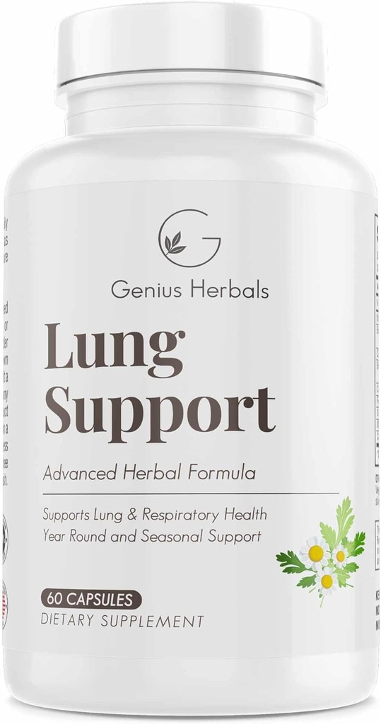 Podpora pľúc - pomáha vám dýchať viac pohodlne, ročné kolo Sezónna podpora, Lung Čistenie a Lung Detox Formula, 60 Kapsule