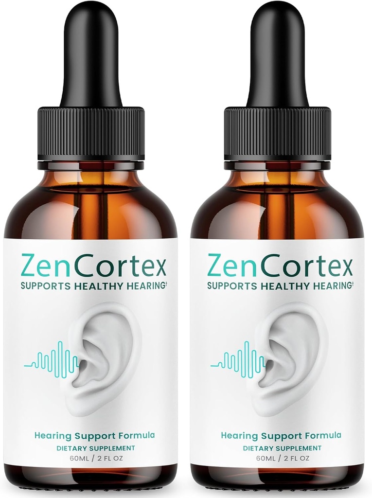(2 balenie) Zencortex pre Tinnitus Relief - Oficiálna formula - Zencortex kvapky pre uši, Zen Cortex 24 Tinnitus kvapky Liquid Supplement Recenzie, Zen Cortex podpora sluchu Formula, Zencortex perorálne (4oz)