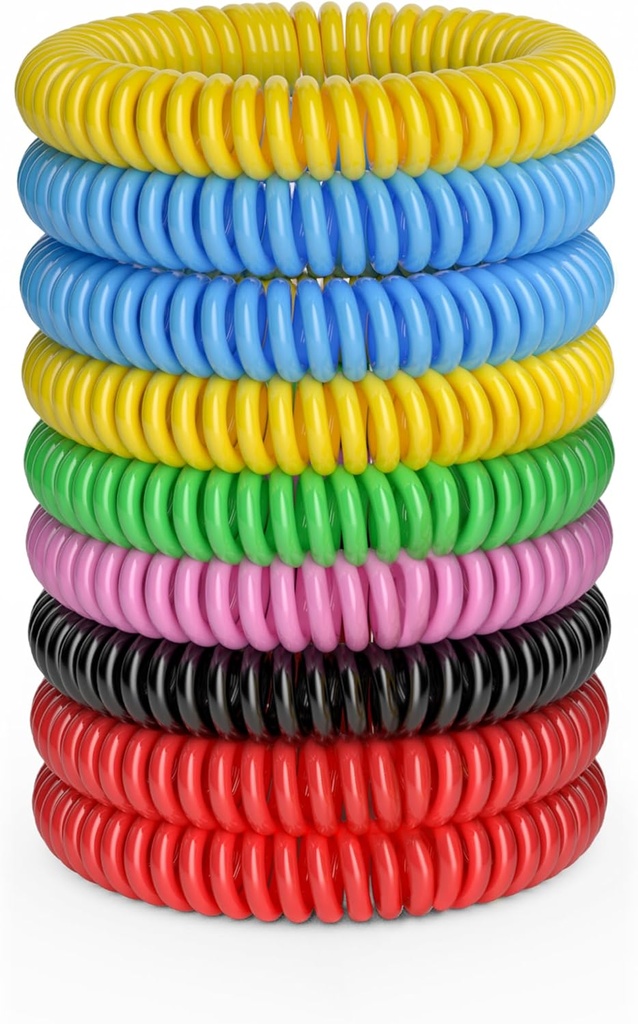 12 Balenie Mosquito Bracelets, Mosquito Bands pre dospelých a deti s individuálne zabalené & DEET zadarmo, prírodné a vodeodolné Zväzky Citronella Bracelets pre Camping Pešia turistika