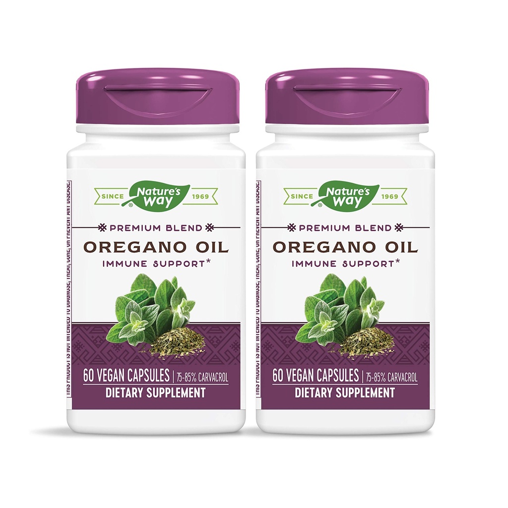 Prírodná cesta Oregano olej 75-85% Carvatrol v kapsule, Vegetarián, 60 Vegetariánskych kapsúl, balenie po 2