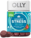 OLLY Goodbye Stres Gummy, GABA, L-Theanine, Citrónový balzam, Stres Relief Supplement, Berry - 42 Gróf