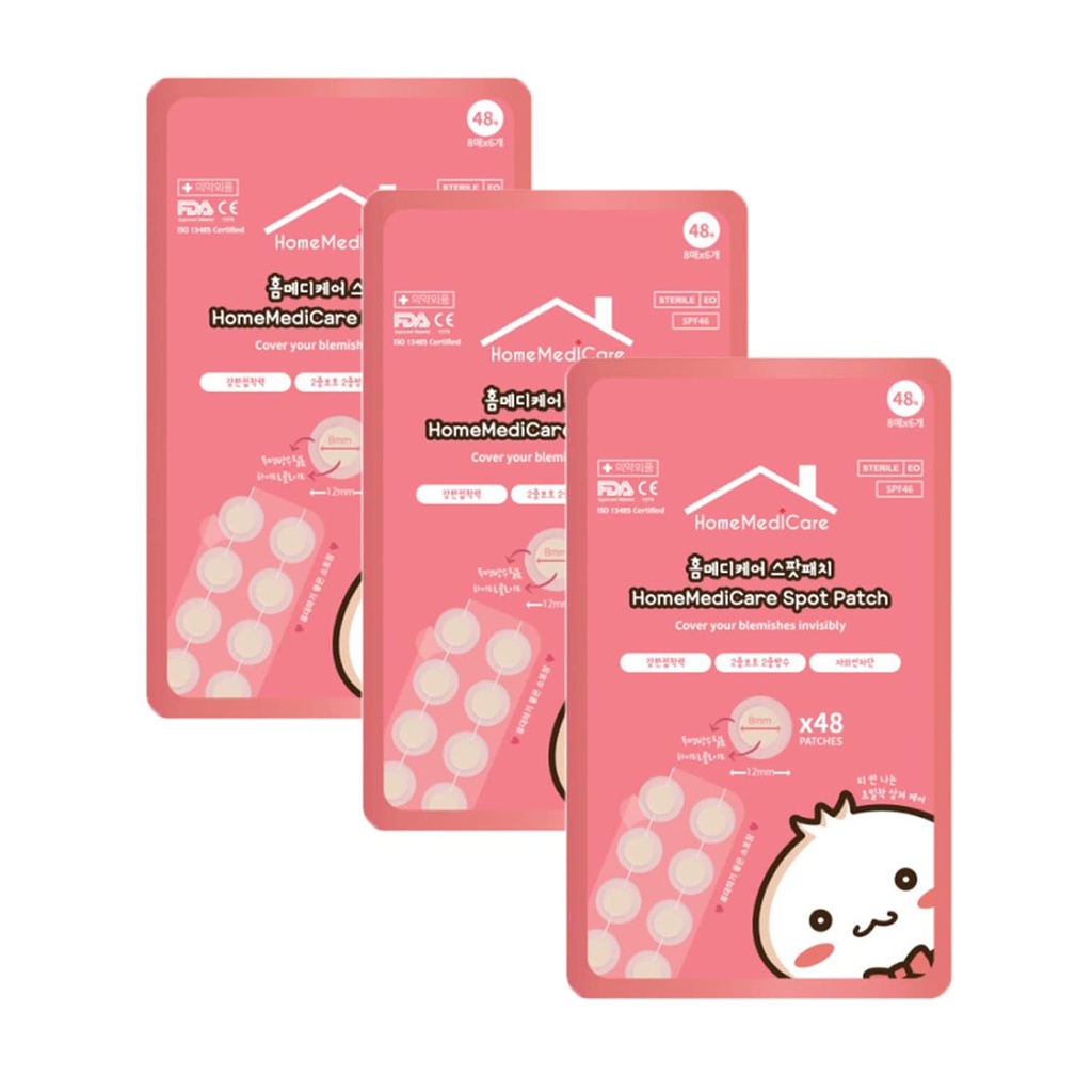 Spot Bean Homemedicare Akné kórejské Pimple Spot Liečenie Patch Absoring Hydrocolloid Akné Pimple Patch SPF46 (144 Patches) Kryt Blem & Zits