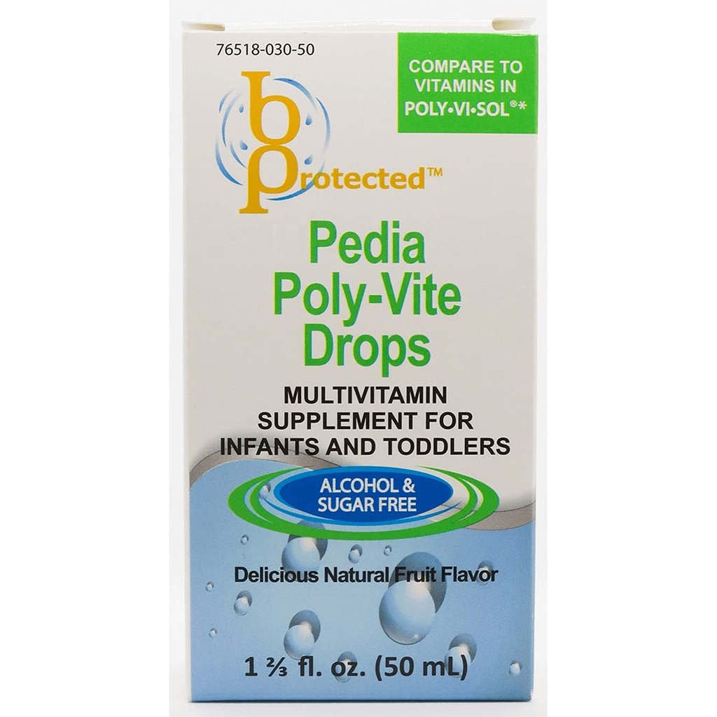 Pedia Poly-Vite kvapky 1 2/3 fl Ounce Liquid