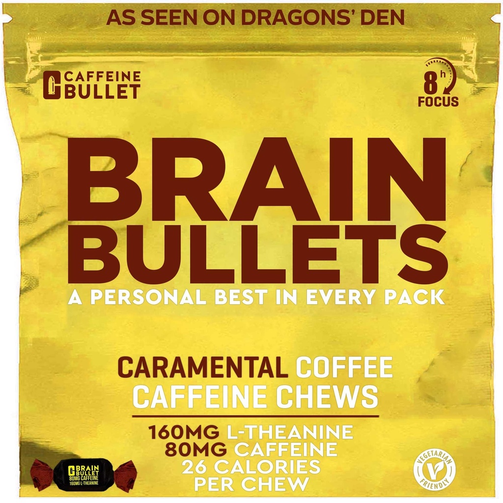 80mg Kofeín & 160mg L-Theanine Focus Enhanceing Energy Chews (40 Servings)
