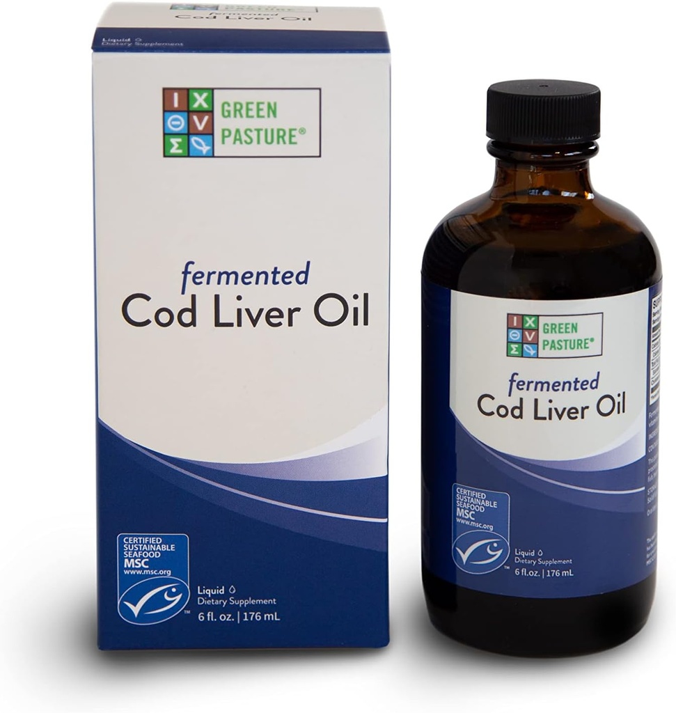 Green Pasture - Fermented Cod Liquid Liquid -6 fl. oz. - Unflaved