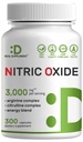 Nitric Powder Booster 3,000mg per serving, 300 Kapsule 12 in 1 Nitric Power Supplement 