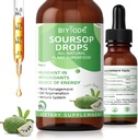 Soursop Graviola Liquid Drops: 1800mg Premium Antioxidant Podpora imunitného zdravia Digestion Relaxácia Spánok Vegan Gluten Free Sugar Free 1 Fl Oz 30 Day Supply