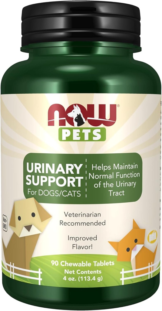 TERAZ Foods Pet Health, Močová podpora Supplement, Formulované pre mačky a psy, NASC Certified, 90 Žuvacie tablety