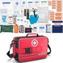 Komplexná prvá pomoc Kits- Advanced Trauma Kits s označenými oddeleniami, Veľká Emergencie Medical Kits pre auto, Domov, Camping a vonkajšie Emergencie -324Piece Set