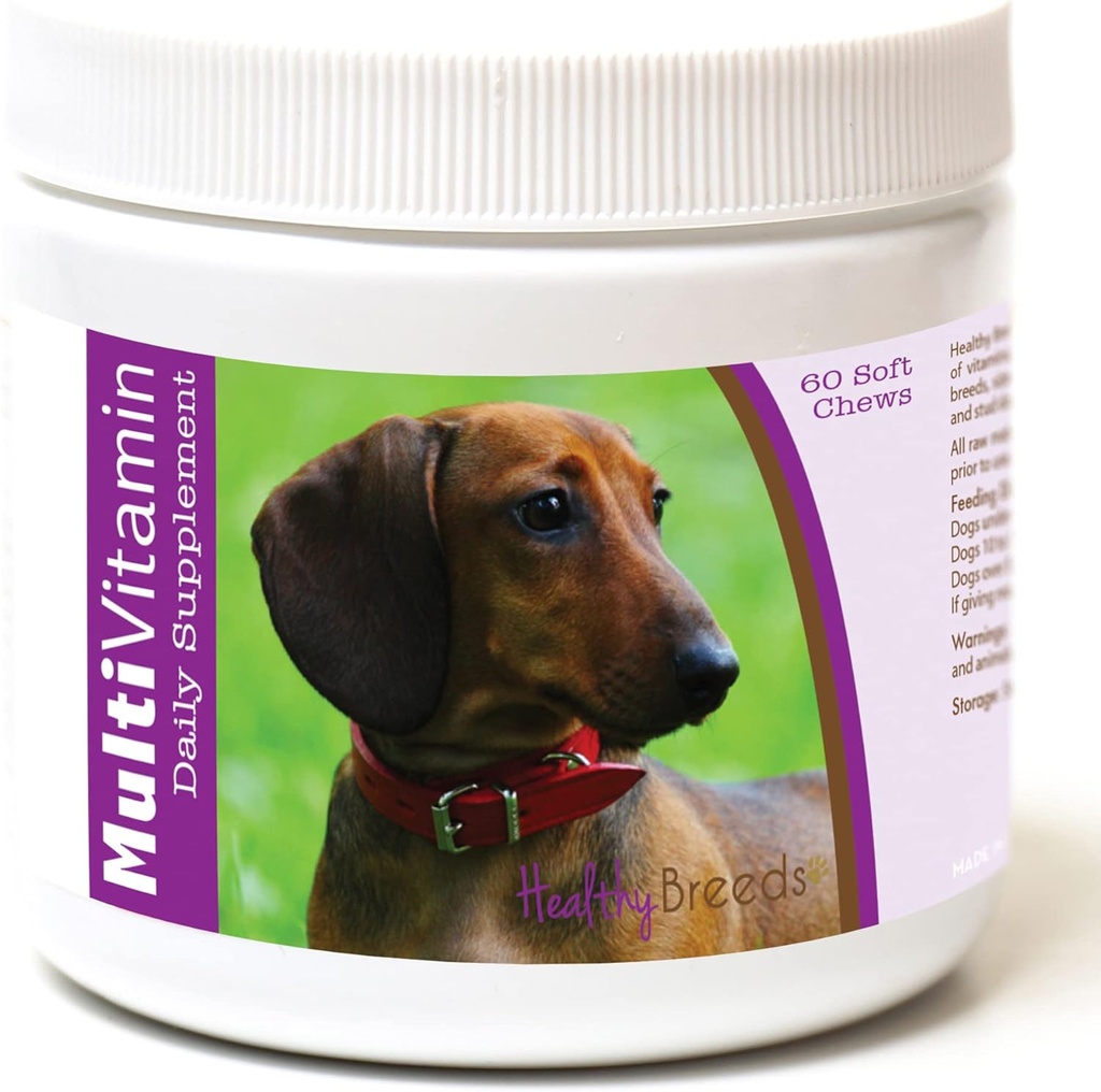 Zdravé plemeno Dachshund Multi-vitamín mäkké Chews 60 Počet