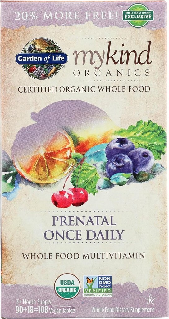 Záhrada života Organické Mykind prenatálne raz denne, 108 CT