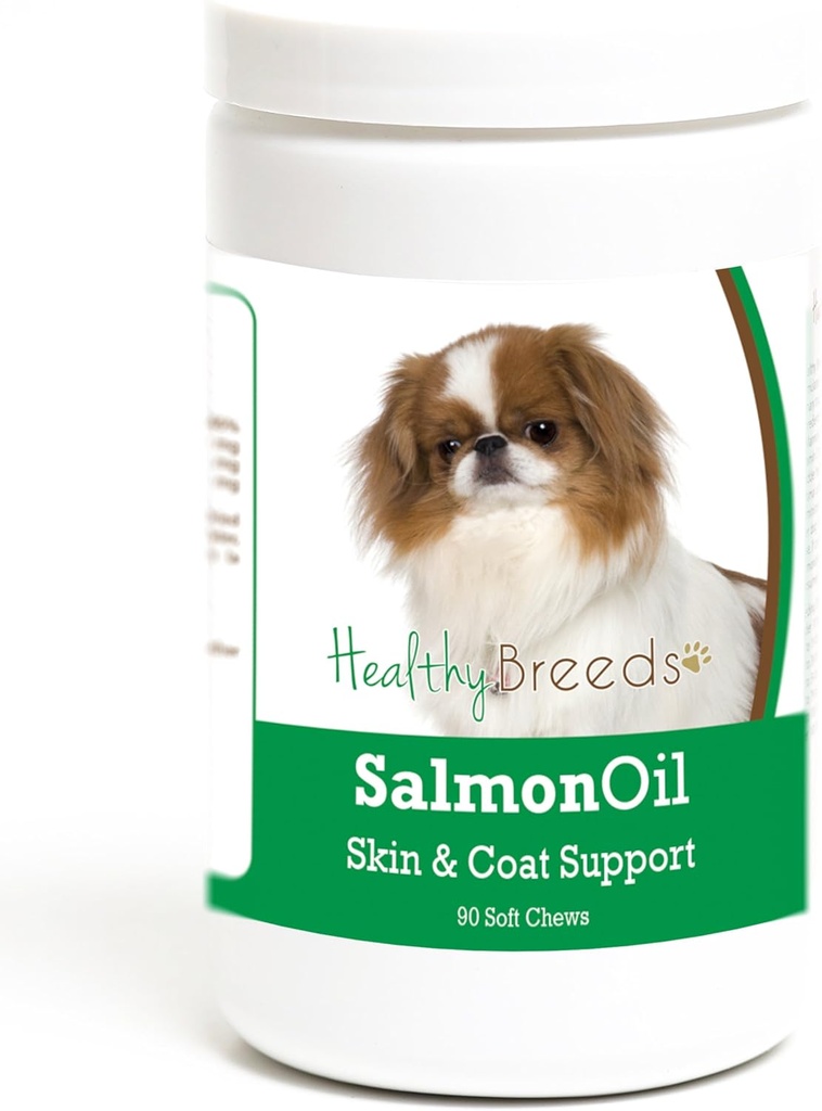 Zdravé plemená Japonský Chin Salmon Oil Soft Chews 90 Počet