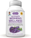 ANDREW LESSMAN Ultimate Ženy Wellness 360 Kapsule - Prirodzene Relives Menopauza Príznaky, PMS, Perimenopauza so Soy Isoflavones, EGCG, Cranberry, Indole-3-karbinol. Kapsuly sa ľahko prehĺtajú