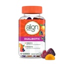 Zarovnať Dualbiotic, Prebiotiká a probiotiká pre ženy a mužov, Probiotiká pre tráviace zdravie, Prebiotiká Pomoc Výživné dobré baktérie, Prírodné ovocné príchute, 60 Probiotické Gummies