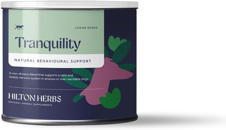Hilton byliny Psie Tranquility Supplement for Anxiety/Nerves/Stress u psov, 4.4 oz Tub