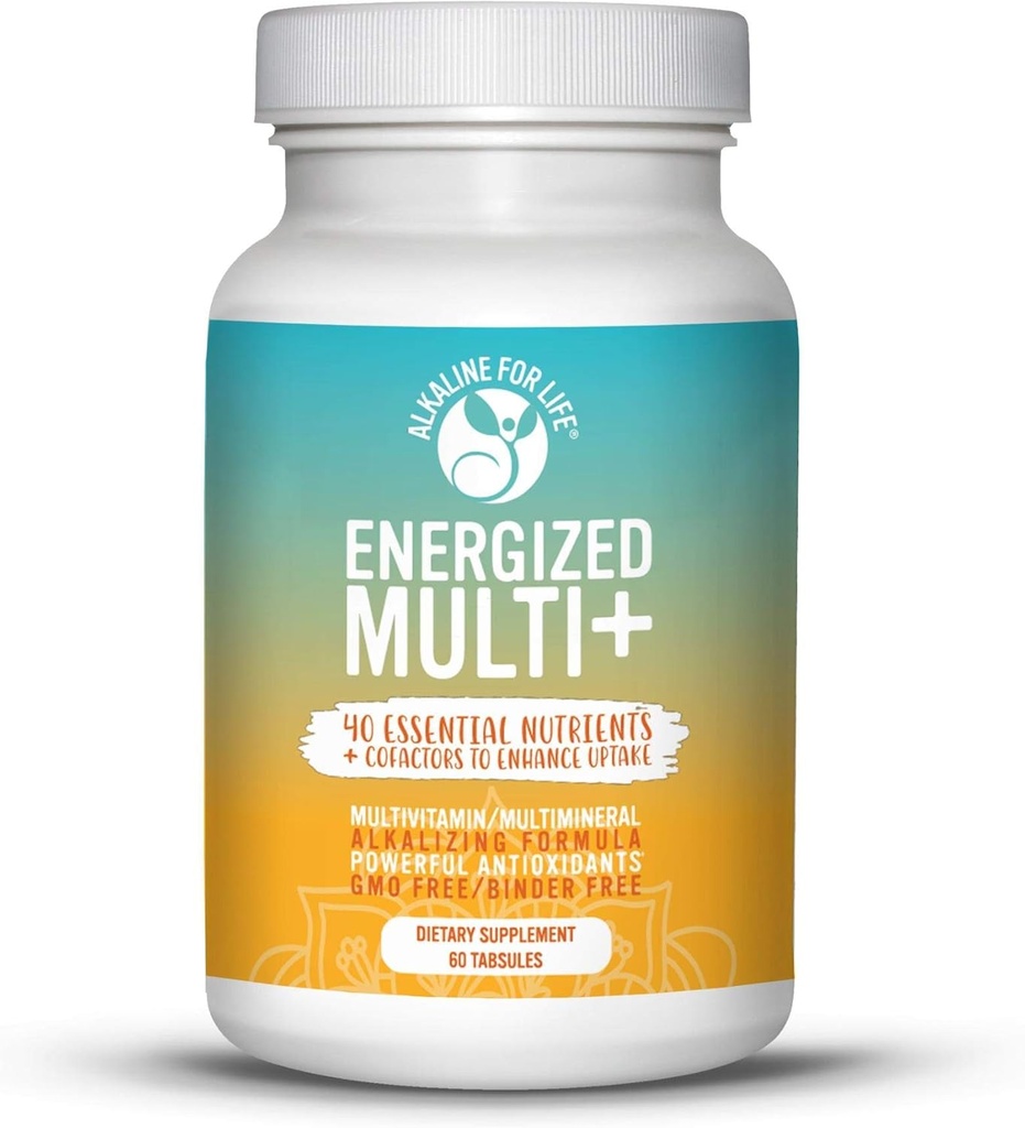Energický multi - potentný multivitamín so 40 plne biologicky dostupnými živinami B komplexné vitamíny, vitamín D, vitamín C, vitamín K, zinok, kvarcetín, vápnik, horčík v alkalických formách - 180 kariet