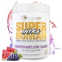 ALPHA LION Superhuman Intra Cvičenie Powder pre mužov a ženy, Aminokyseliny nápoje, svalovej regenerácie doplnok, BCAA prášok, Elektrolyty a hydratačné Mix (42 slúži, Vodnej melóny Hroznovej sladkosti)