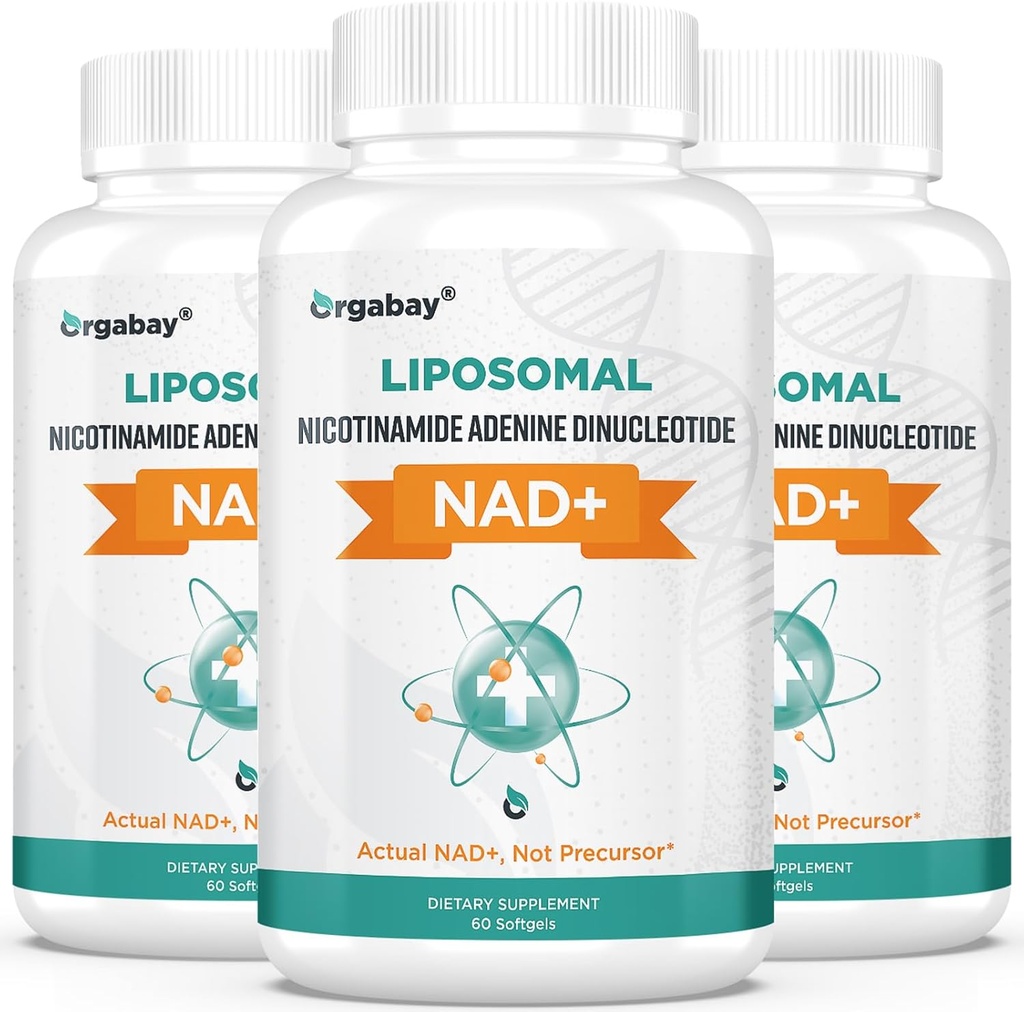 Lipozomálna NAD+ Doplnková dávka 500 mg, vysoká absorpcia, zvýšená hladina NAD+ s TMG 250 mg, skutočná NAD Plus efektívnejšia ako nikotínamid Riboside, podporná bunková energia, zdravé starnutie 180 Softgels