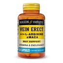 MASON NATURAL Vein Erect s L-Arginín a Maca - Podporuje sexuálne a cievne zdravie, Dodatok pre Varicose Veins a Spider Veins, 80 Kapsule