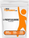BulkSupplementments.com L-Fenylalanín prášok - Fenylalanín doplnok, L-Fenylalanín 500mg - Aminokyseliny doplnok, bez gluténu, 500mg na Serving, 100g (3,5 oz) (Pack of 1)